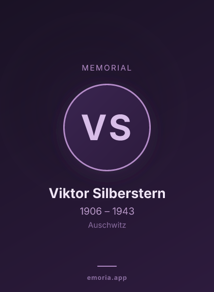 Memorial portrait of Viktor Silberstern