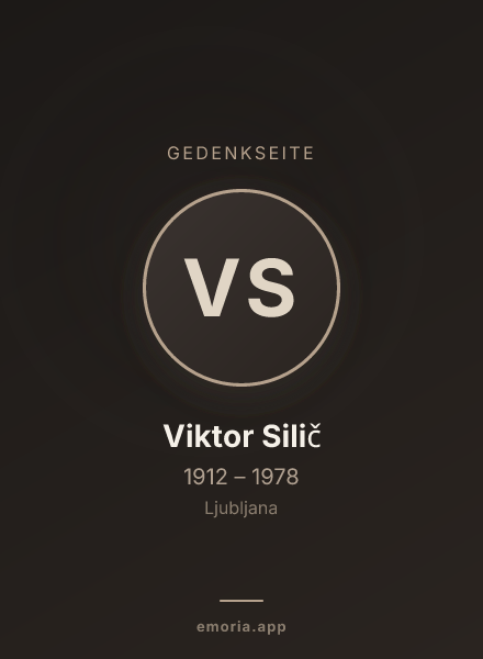 Gedenkportrait von Viktor Silič