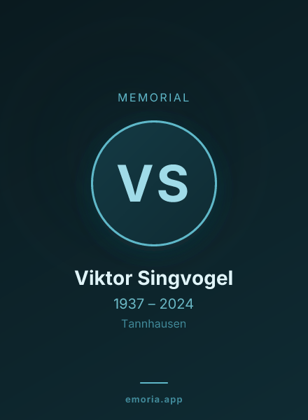 Memorial portrait of Viktor Singvogel