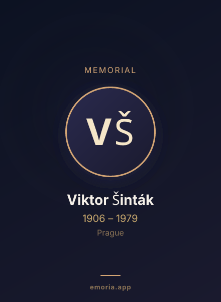 Memorial portrait of Viktor Šinták