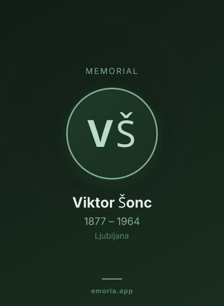 Memorial portrait of Viktor Šonc