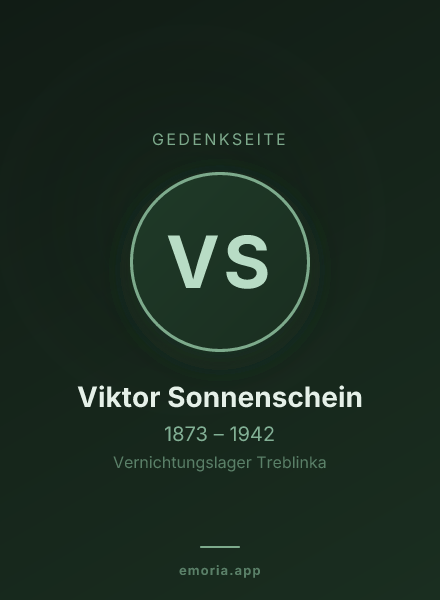 Gedenkportrait von Viktor Sonnenschein