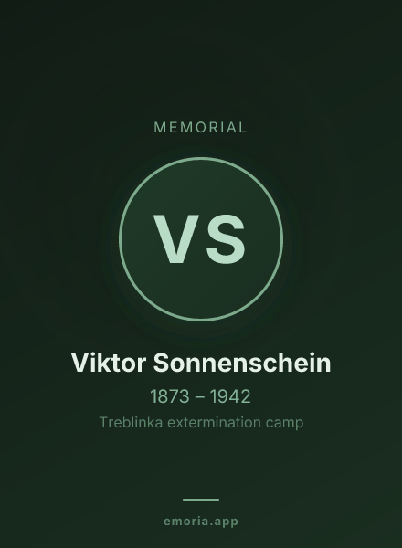 Memorial portrait of Viktor Sonnenschein