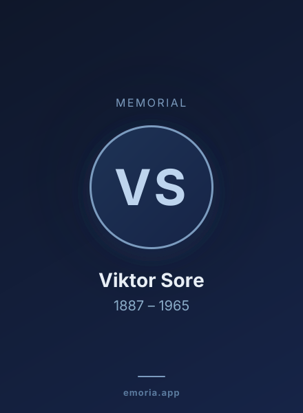 Memorial portrait of Viktor Sore