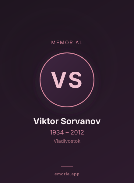 Memorial portrait of Viktor Sorvanov