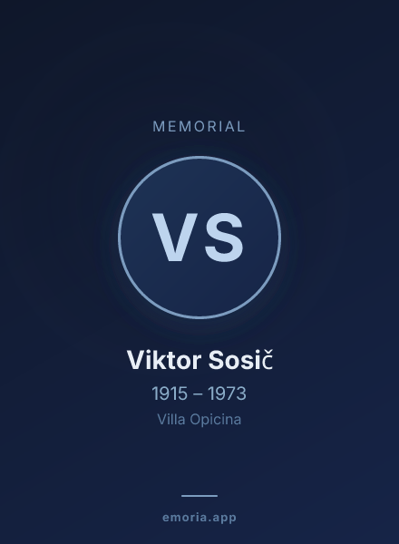 Memorial portrait of Viktor Sosič