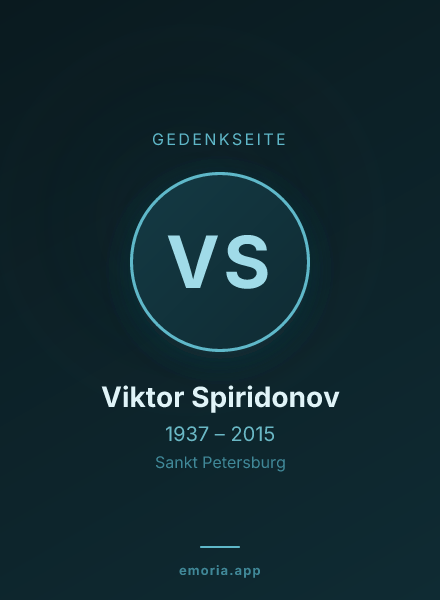 Gedenkportrait von Viktor Spiridonov