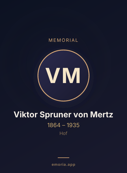 Memorial portrait of Viktor Spruner von Mertz