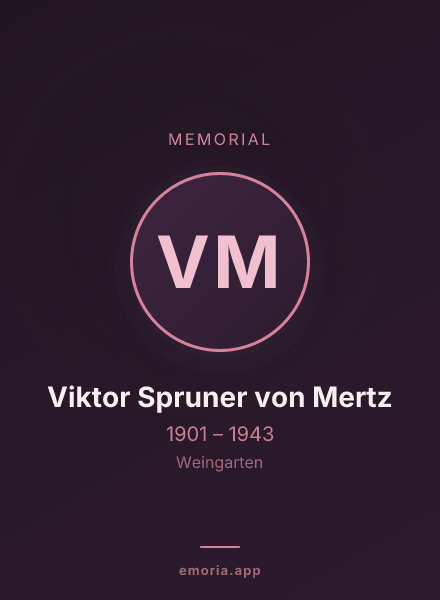 Memorial portrait of Viktor Spruner von Mertz
