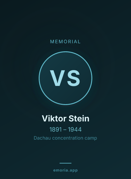 Memorial portrait of Viktor Stein