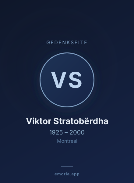Gedenkportrait von Viktor Stratobërdha