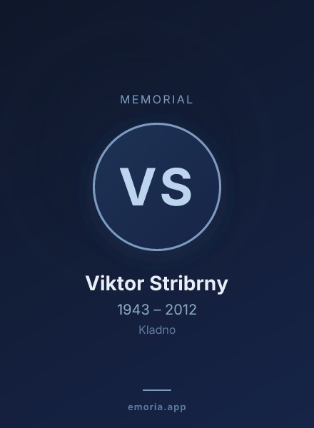 Memorial portrait of Viktor Stribrny