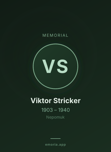 Memorial portrait of Viktor Stricker