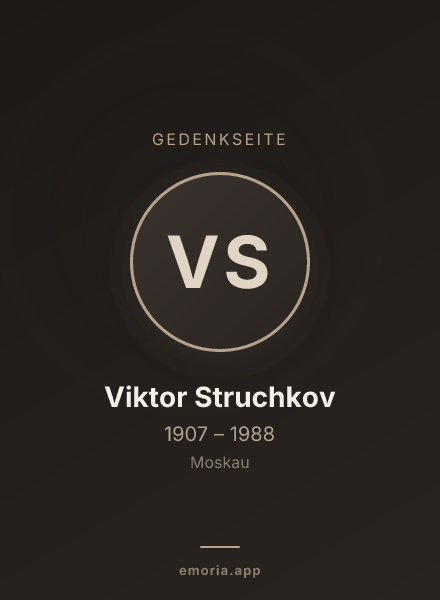 Gedenkportrait von Viktor Struchkov