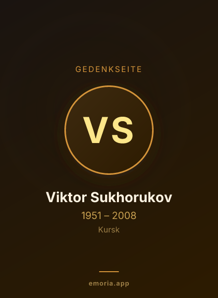 Gedenkportrait von Viktor Sukhorukov