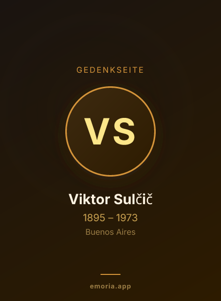 Gedenkportrait von Viktor Sulčič
