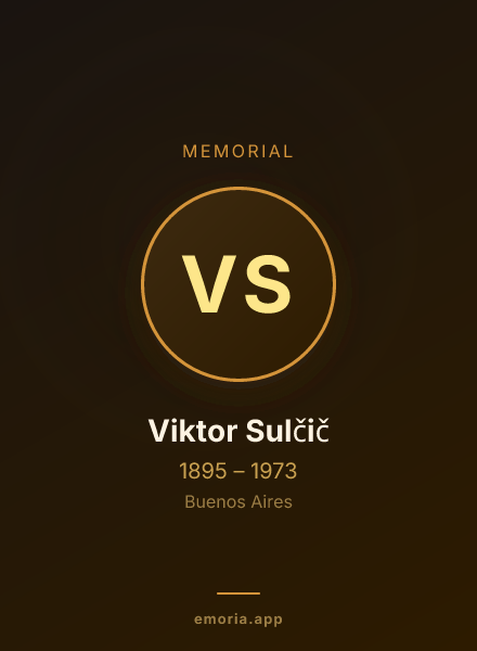 Memorial portrait of Viktor Sulčič