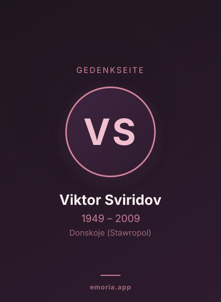 Gedenkportrait von Viktor Sviridov
