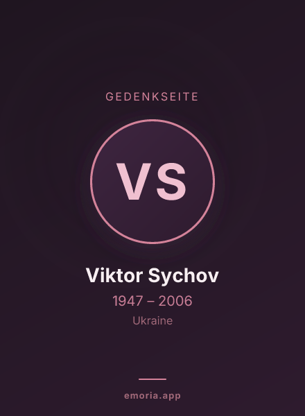Gedenkportrait von Viktor Sychov