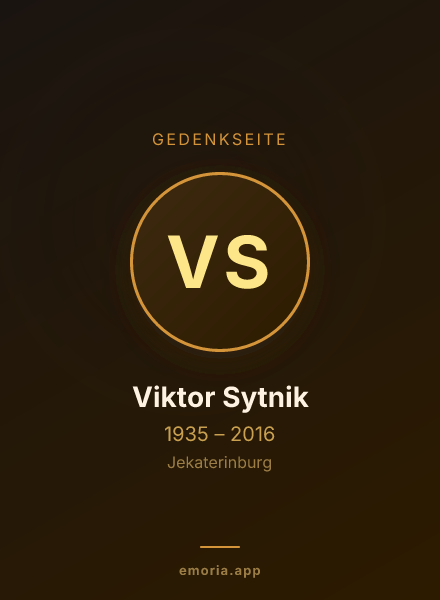 Gedenkportrait von Viktor Sytnik