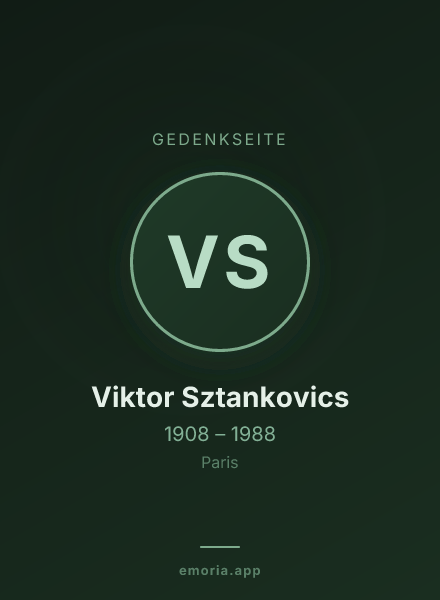 Gedenkportrait von Viktor Sztankovics