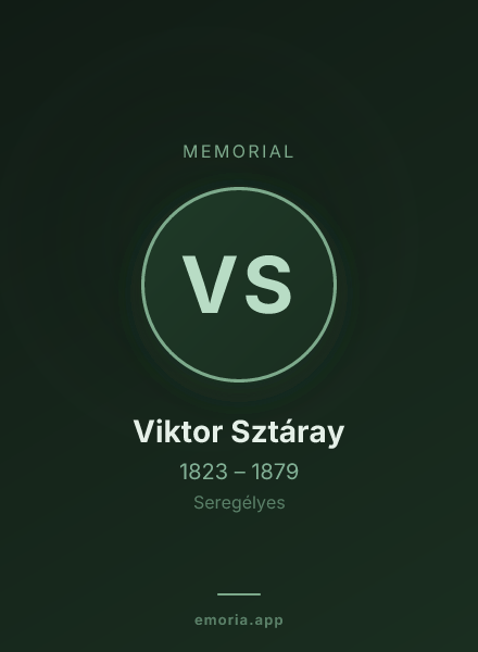Memorial portrait of Viktor Sztáray
