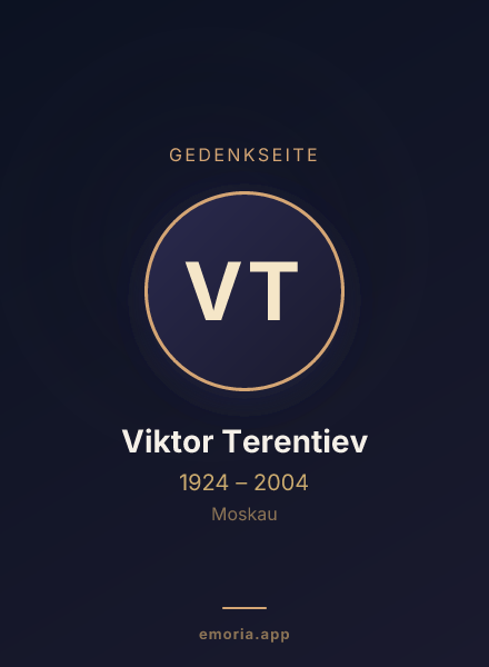 Gedenkportrait von Viktor Terentiev