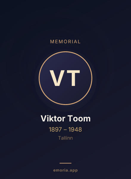 Memorial portrait of Viktor Toom