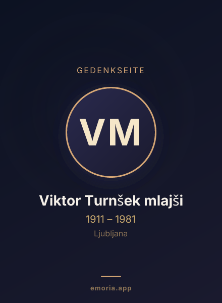 Gedenkportrait von Viktor Turnšek mlajši