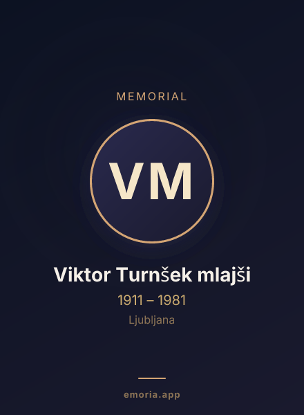 Memorial portrait of Viktor Turnšek mlajši