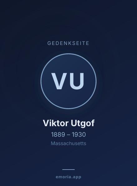 Gedenkportrait von Viktor Utgof