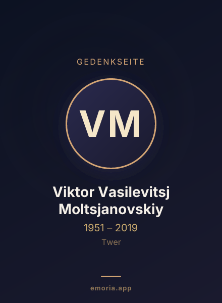 Gedenkportrait von Viktor Vasilevitsj Moltsjanovskiy