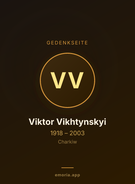Gedenkportrait von Viktor Vikhtynskyi