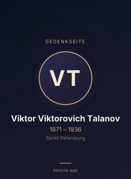 Gedenkportrait von Viktor Viktorovich Talanov