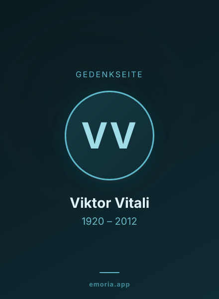 Gedenkportrait von Viktor Vitali