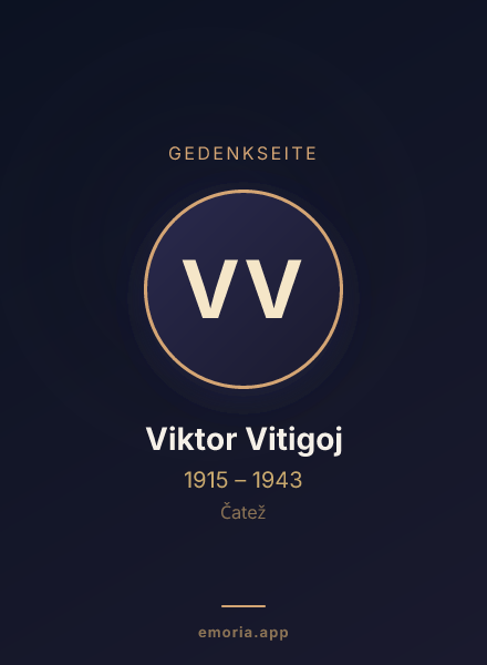 Gedenkportrait von Viktor Vitigoj