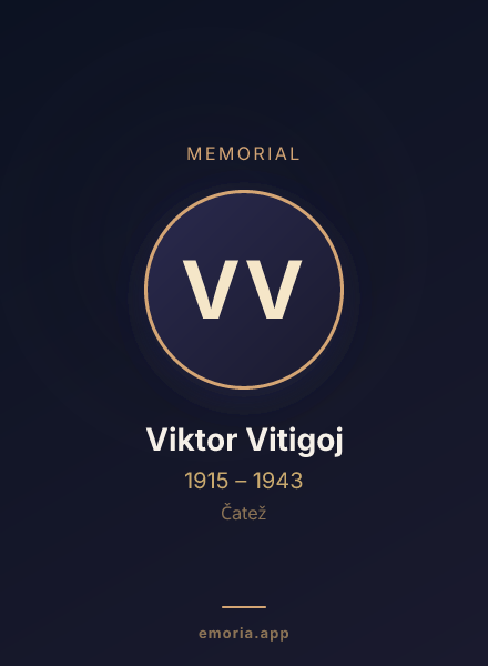 Memorial portrait of Viktor Vitigoj
