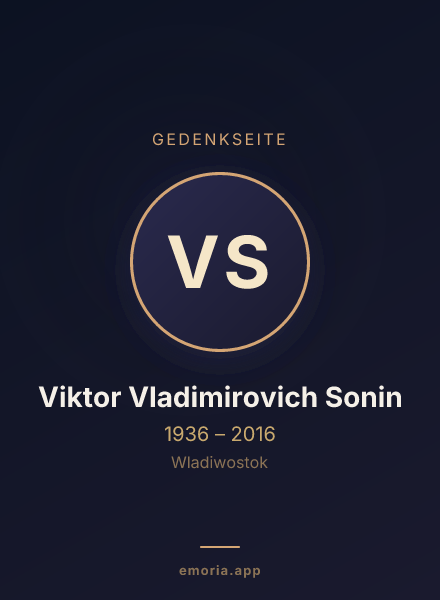 Gedenkportrait von Viktor Vladimirovich Sonin