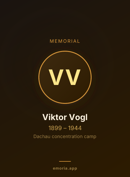 Memorial portrait of Viktor Vogl