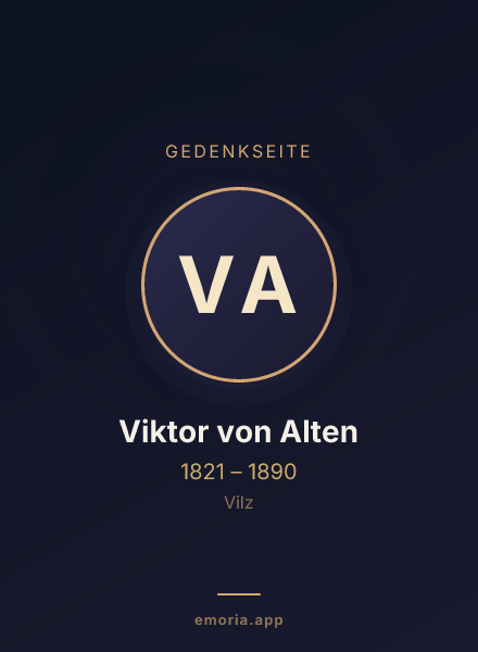 Gedenkportrait von Viktor von Alten