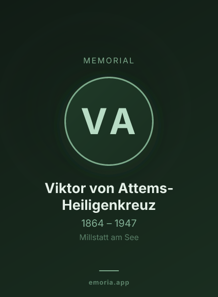 Memorial portrait of Viktor von Attems-Heiligenkreuz