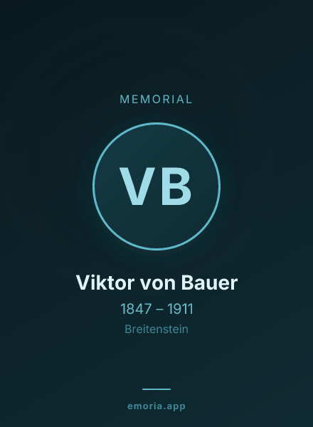 Memorial portrait of Viktor von Bauer
