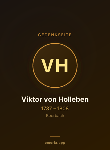 Gedenkportrait von Viktor von Holleben