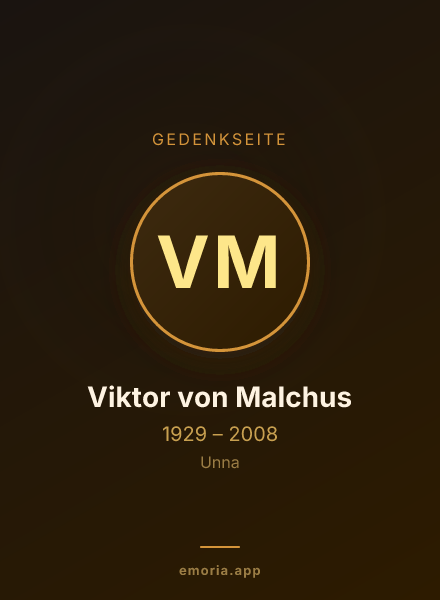 Gedenkportrait von Viktor von Malchus