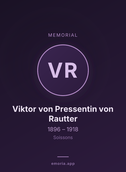Memorial portrait of Viktor von Pressentin von Rautter