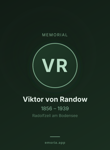 Memorial portrait of Viktor von Randow