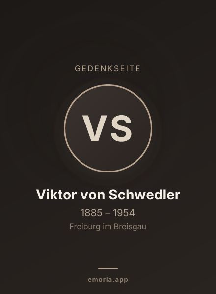 Gedenkportrait von Viktor von Schwedler