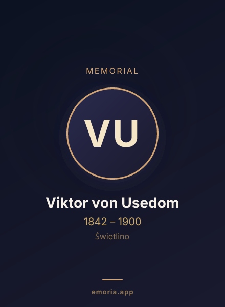 Memorial portrait of Viktor von Usedom