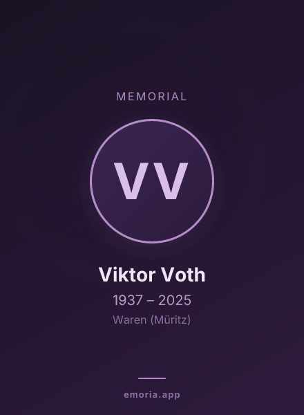 Memorial portrait of Viktor Voth