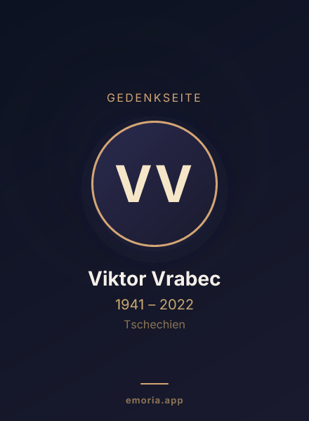 Gedenkportrait von Viktor Vrabec